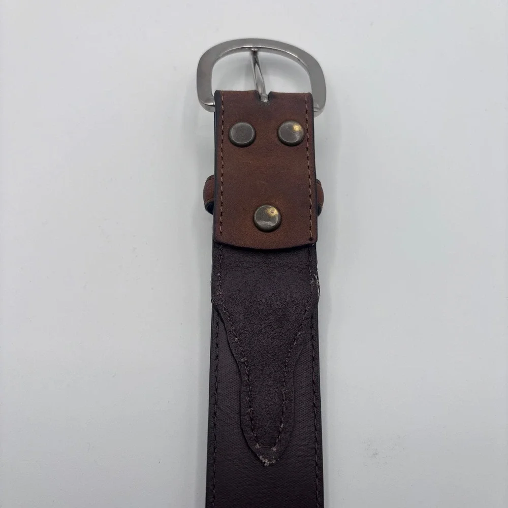 Nocona Belt Co Leather Belt Mens 30 Brown Braided‎ Inlay Western N2426002 Cowboy